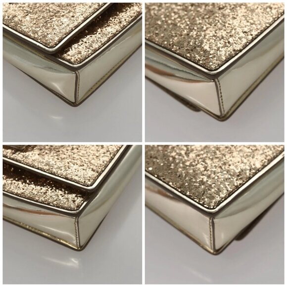 Salvatore Ferragamo Shoulder Bag Sequin 2way Gold Auth 108329 - Picture 14 of 16